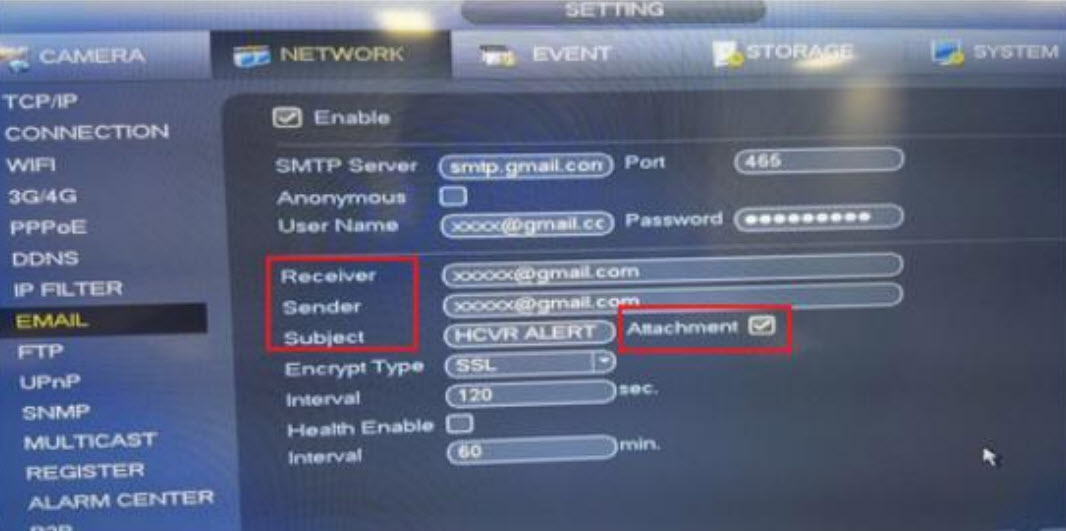 Hướng dẫn cài đặt gửi báo động qua Email trên đầu ghi Kbvision