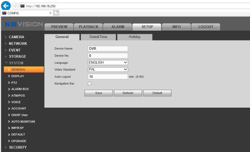 Hướng dẫn cài đặt và sử dụng đầu ghi hình KBVISION trên trình duyệt web Internet Explorer