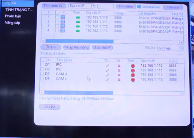 CÁCH ADD, THÊM CAMERA IP KBVISION VÀO ĐẦU GHI HÌNH