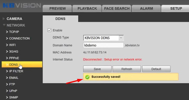 Cài đặt tên miền cho camera đầu ghi Kbvision miễn phí