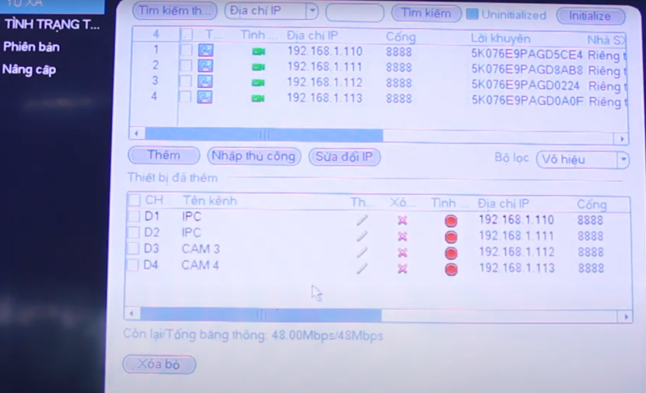 CÁCH ADD, THÊM CAMERA IP KBVISION VÀO ĐẦU GHI HÌNH