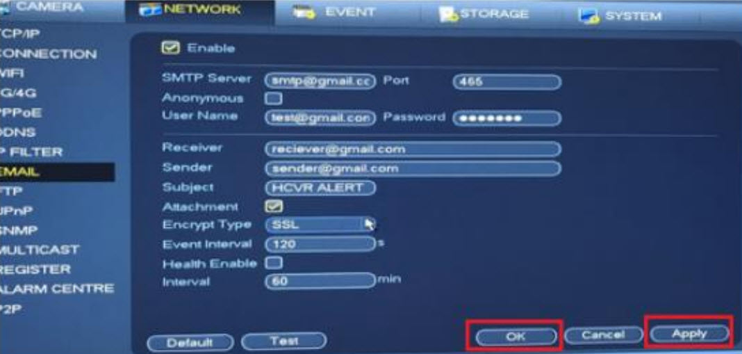 Hướng dẫn cài đặt gửi báo động qua Email trên đầu ghi Kbvision