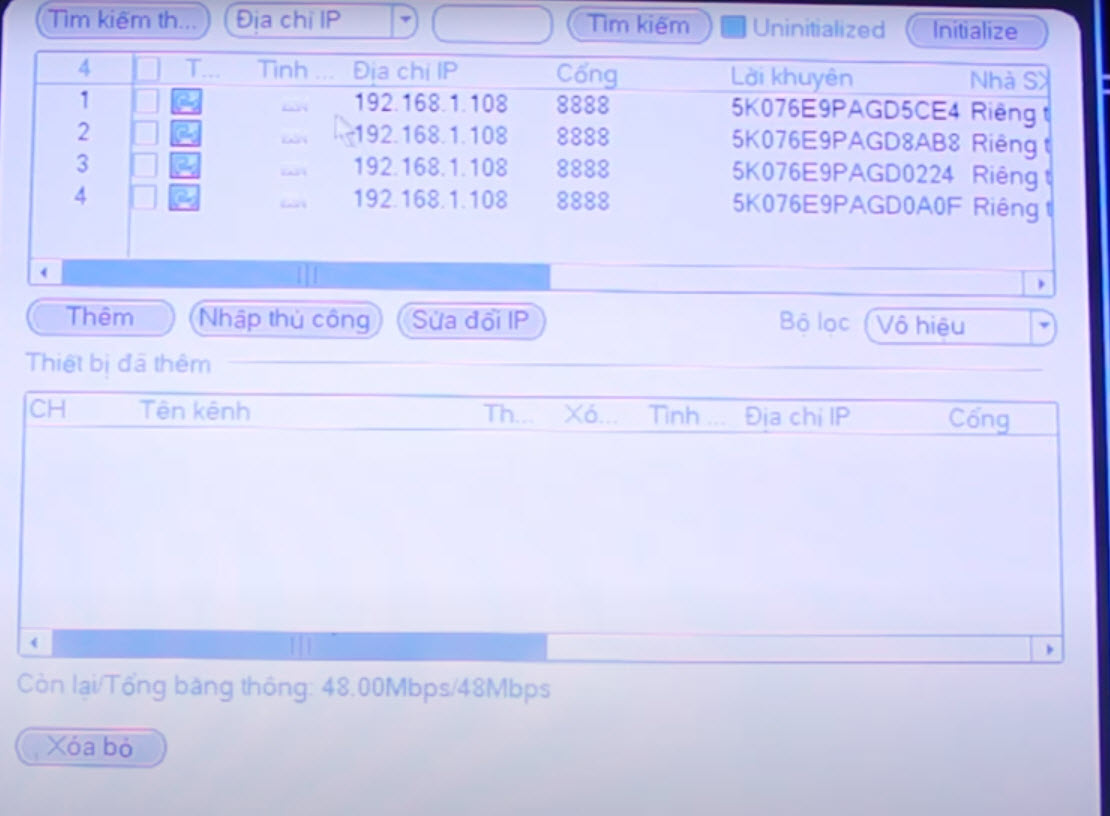 CÁCH ADD, THÊM CAMERA IP KBVISION VÀO ĐẦU GHI HÌNH