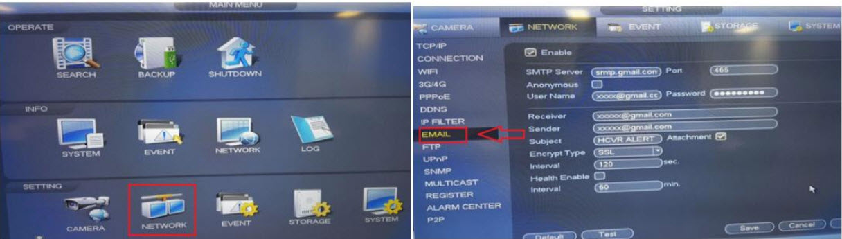 Hướng dẫn cài đặt gửi báo động qua Email trên đầu ghi Kbvision